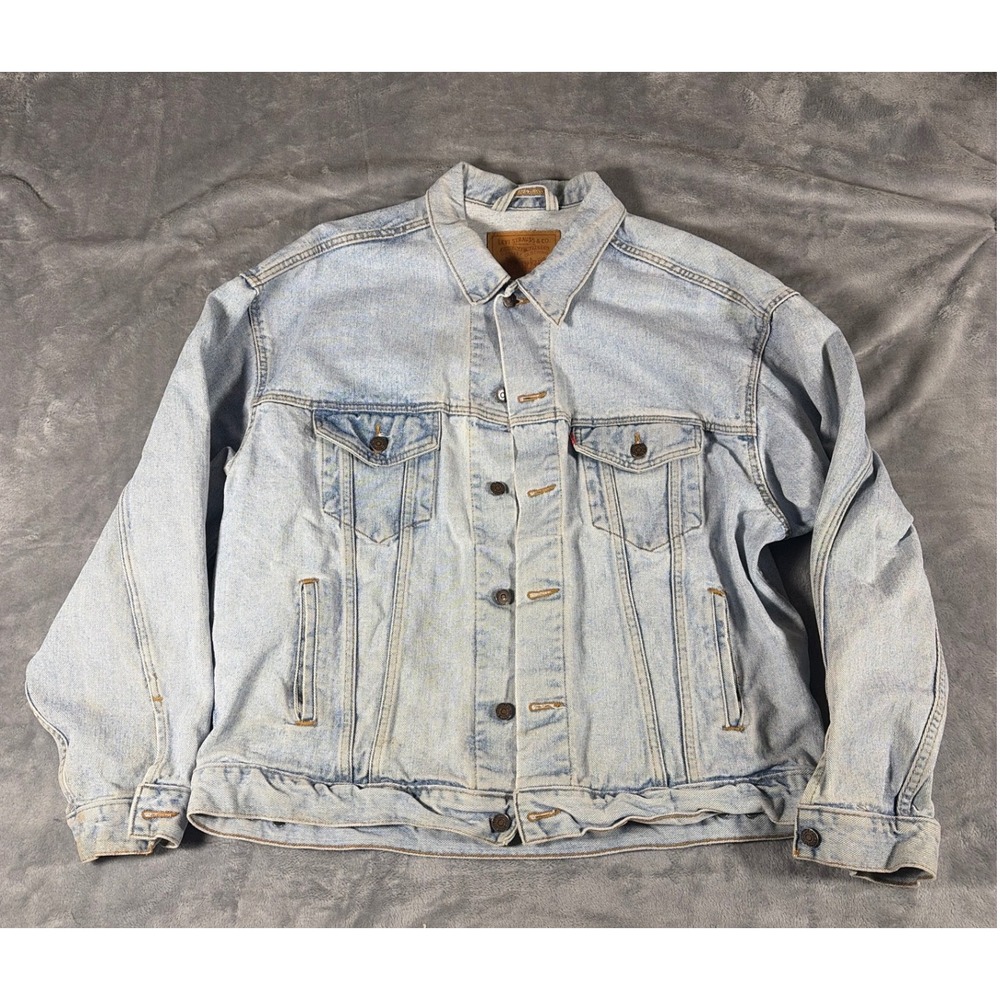 Levis 70507-4834 Vintage Denim Trucker Jacket Light Wash XL Made in USA